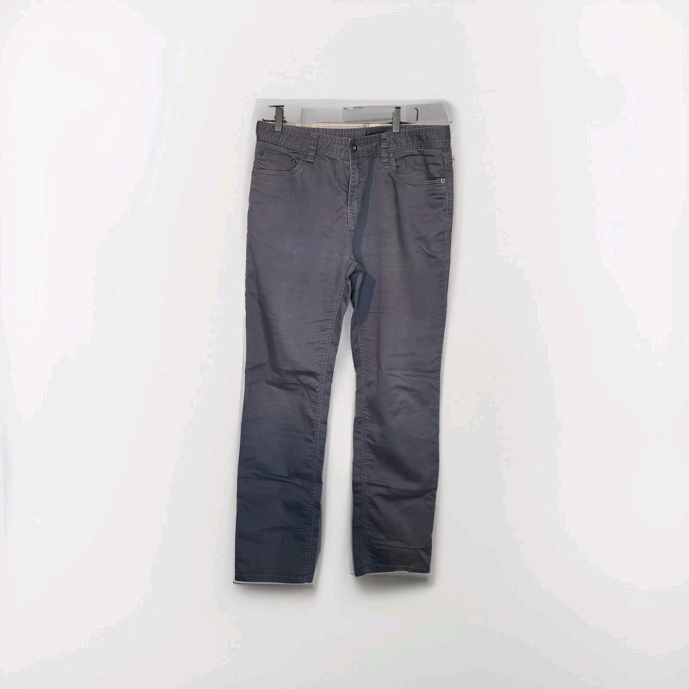 Prana Pants Mens 33X34 Gray  Pockets Casual Slim Fit Canvas Khaki Jeans
